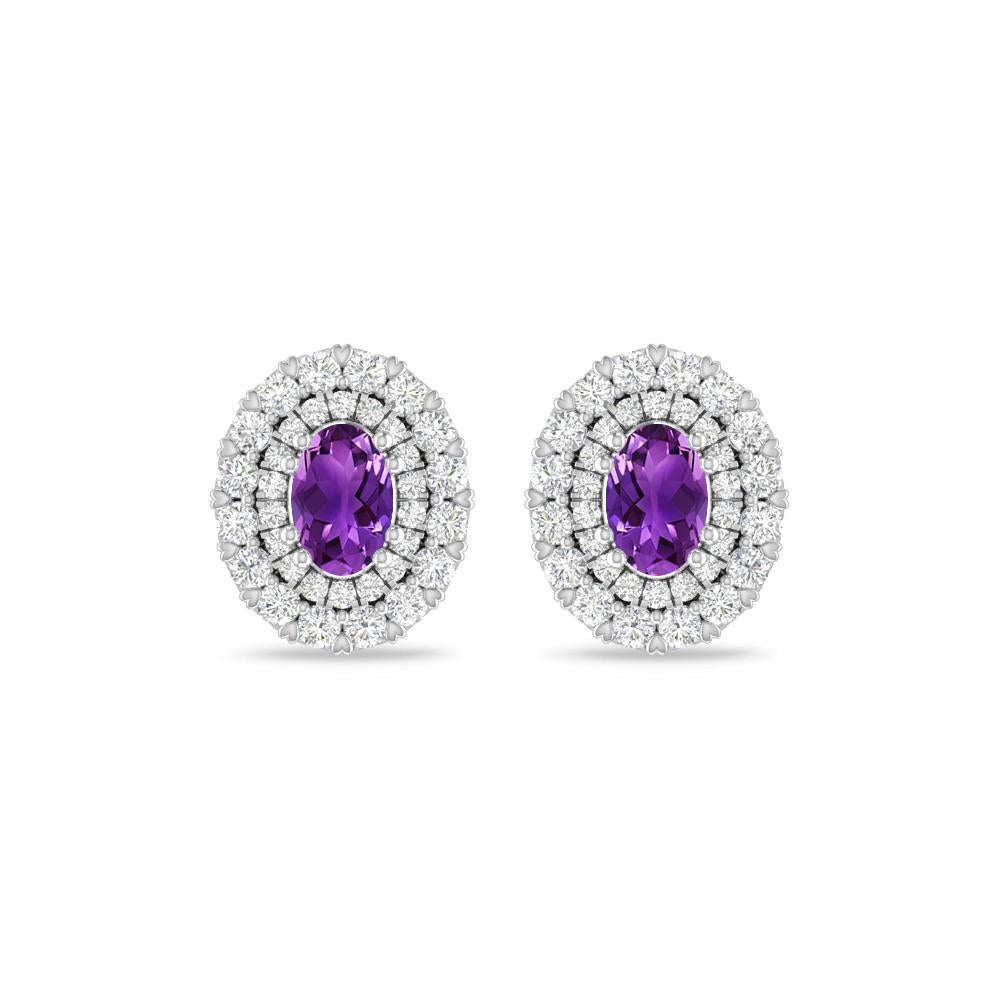 White Gold/Rose Gold - Amethyst