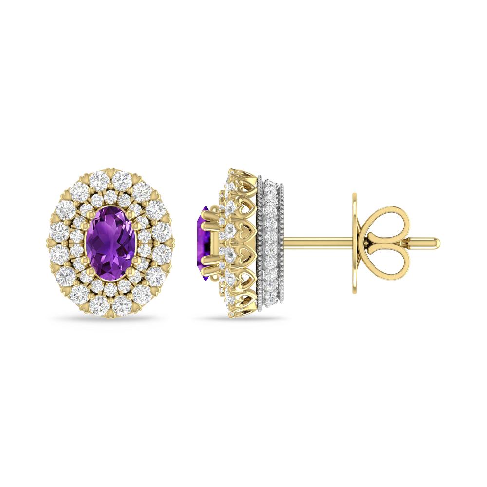 Yellow Gold/White Gold - Amethyst