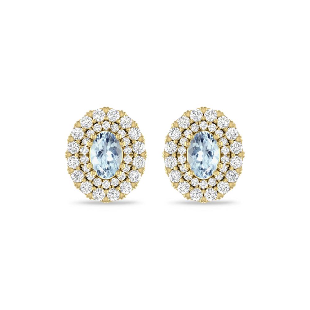 Yellow Gold/White Gold - Aquamarine