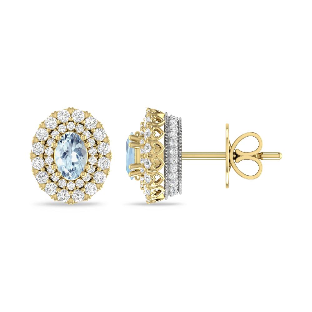 Yellow Gold/White Gold - Aquamarine