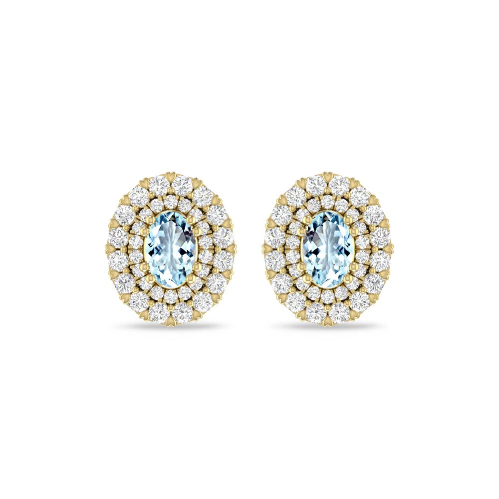 Yellow Gold/White Gold - Aquamarine