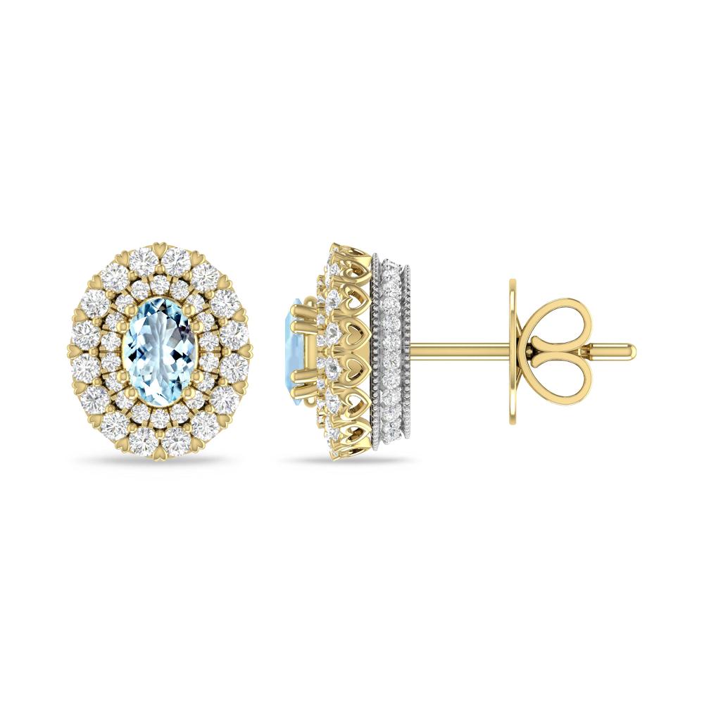 Yellow Gold/White Gold - Aquamarine