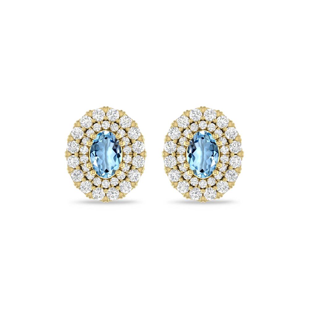 Yellow Gold/White Gold - Aquamarine