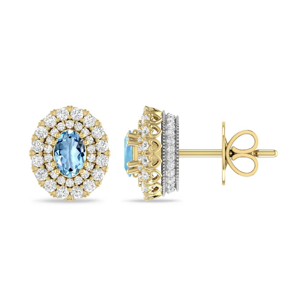 Yellow Gold/White Gold - Aquamarine