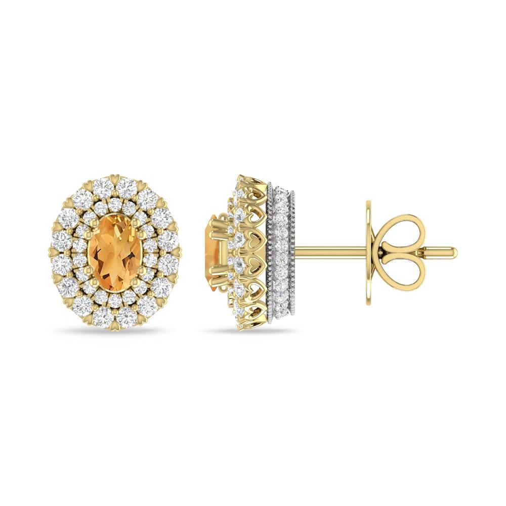 Yellow Gold/White Gold - Citrine