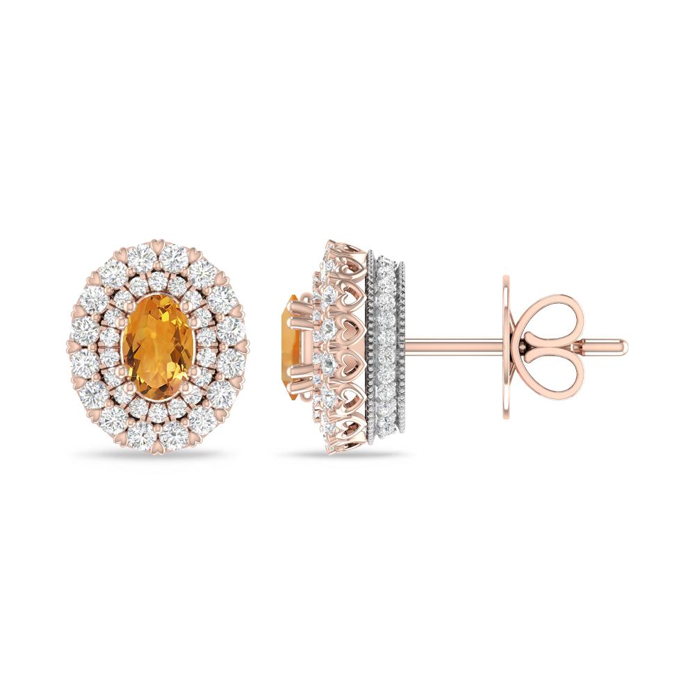 Rose Gold/White Gold - Citrine