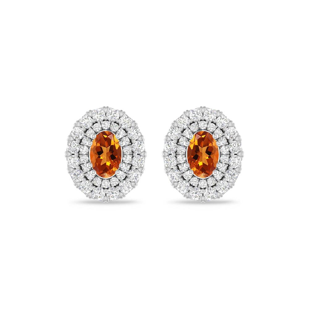 White Gold/Rose Gold - Citrine