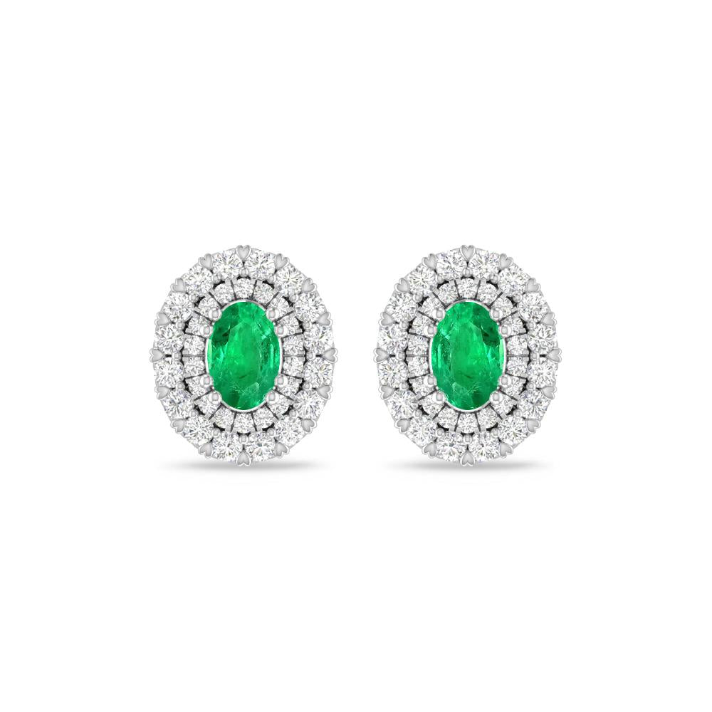 White Gold/Rose Gold - Emerald