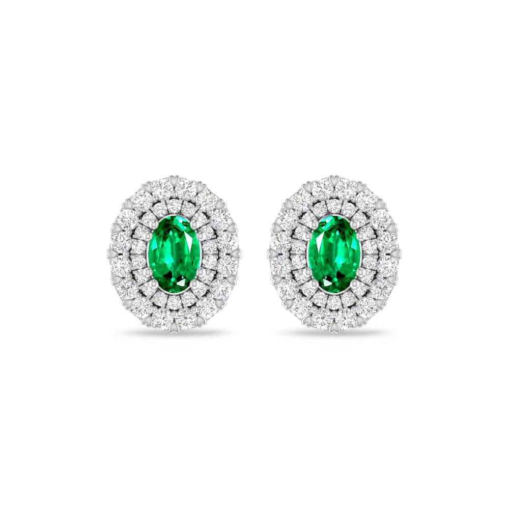 White Gold/Rose Gold - Emerald