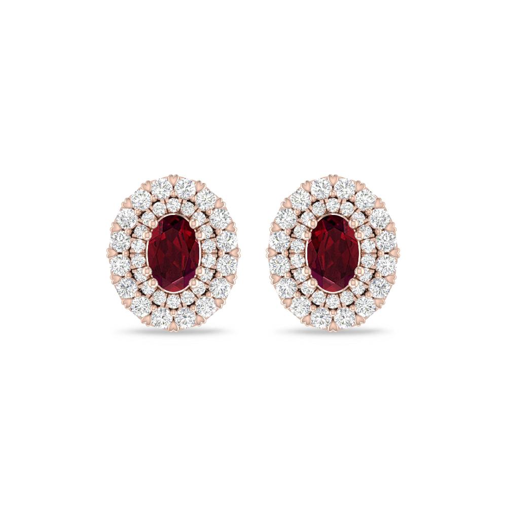 Rose Gold/White Gold - Garnet