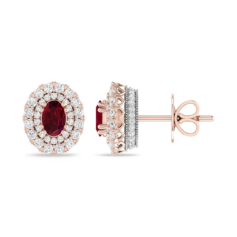 Rose Gold/White Gold - Garnet