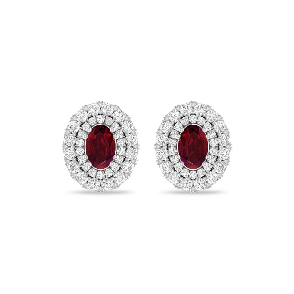 White Gold/Rose Gold - Garnet