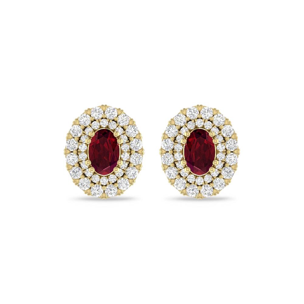 Yellow Gold/White Gold - Garnet