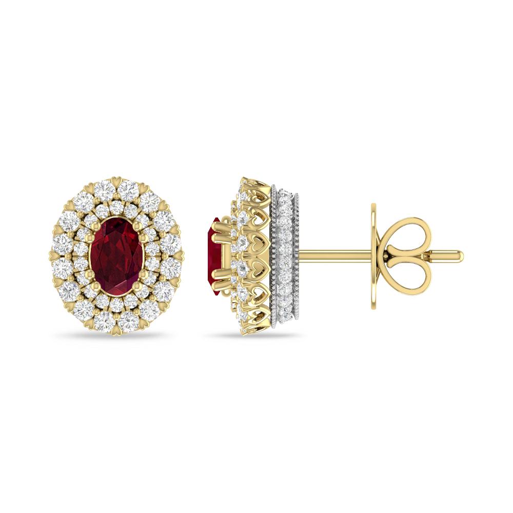Yellow Gold/White Gold - Garnet