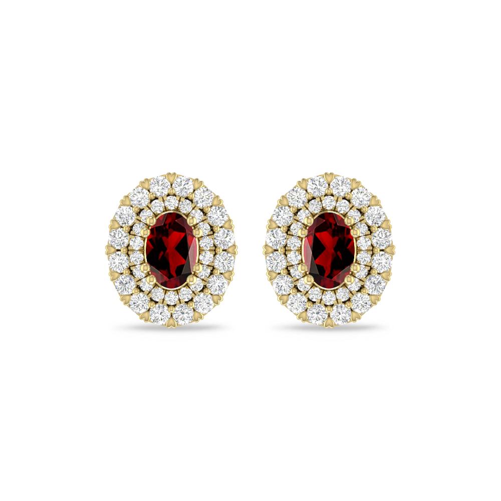 Yellow Gold/White Gold - Garnet