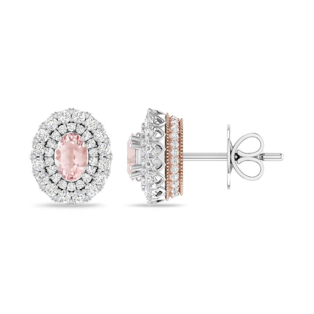 White Gold/Rose Gold - Morganite