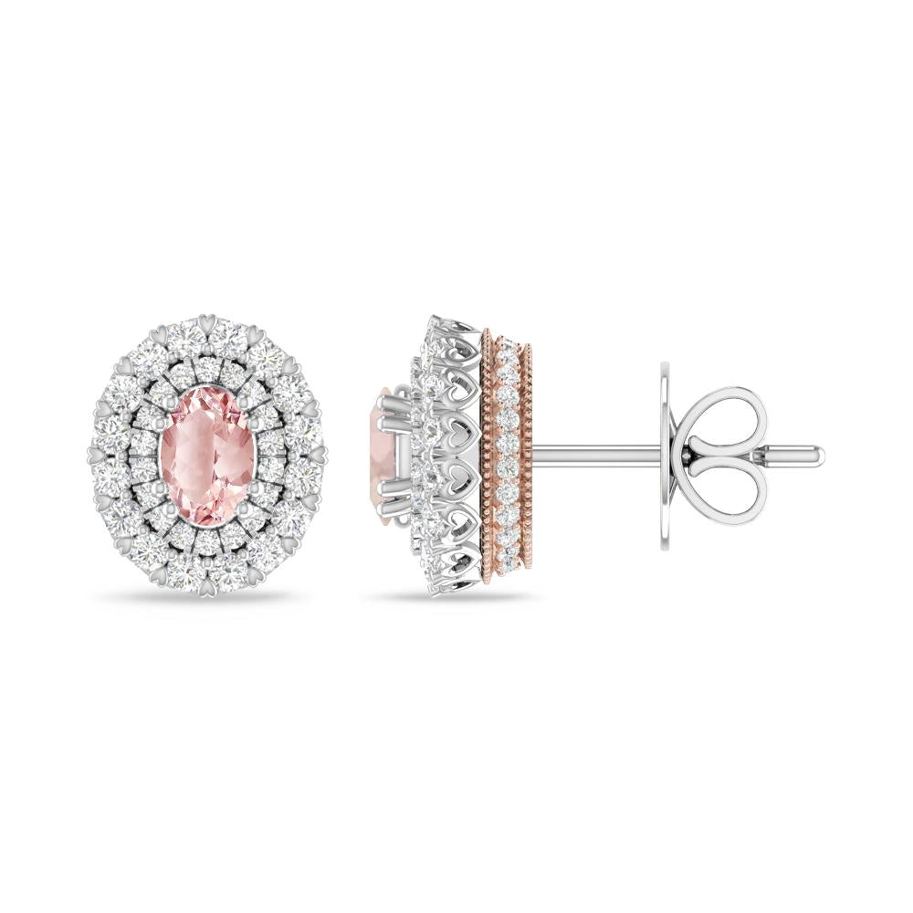 White Gold/Rose Gold - Morganite