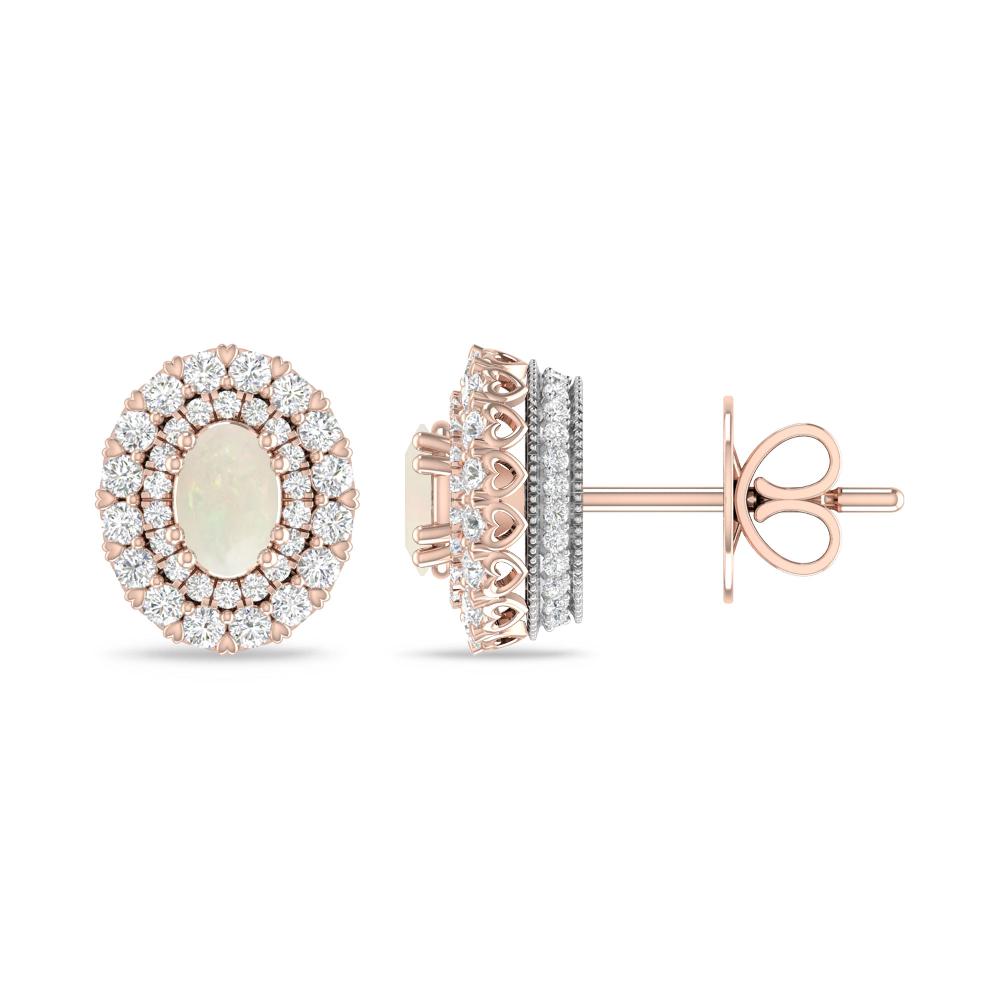 Rose Gold/White Gold - Opal