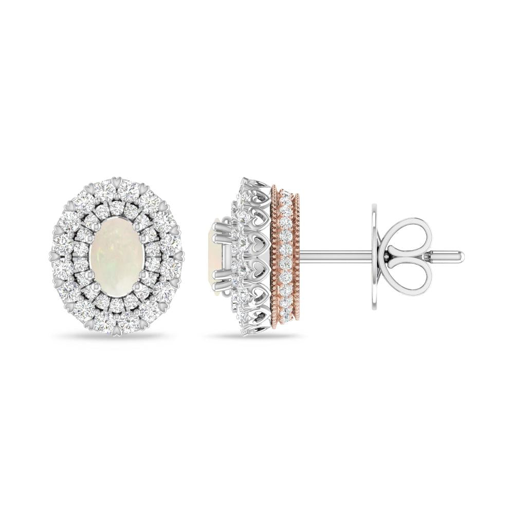 White Gold/Rose Gold - Opal