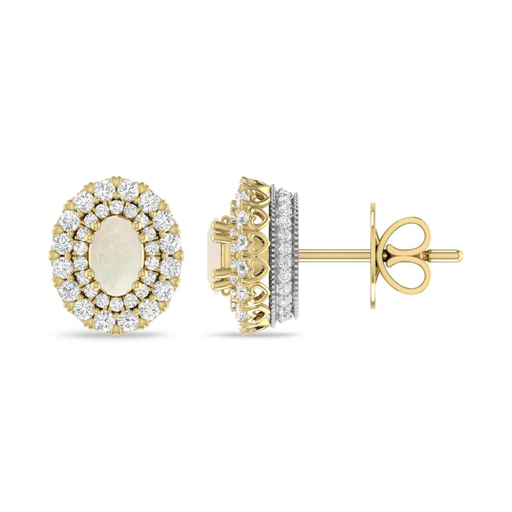Yellow Gold/White Gold - Opal