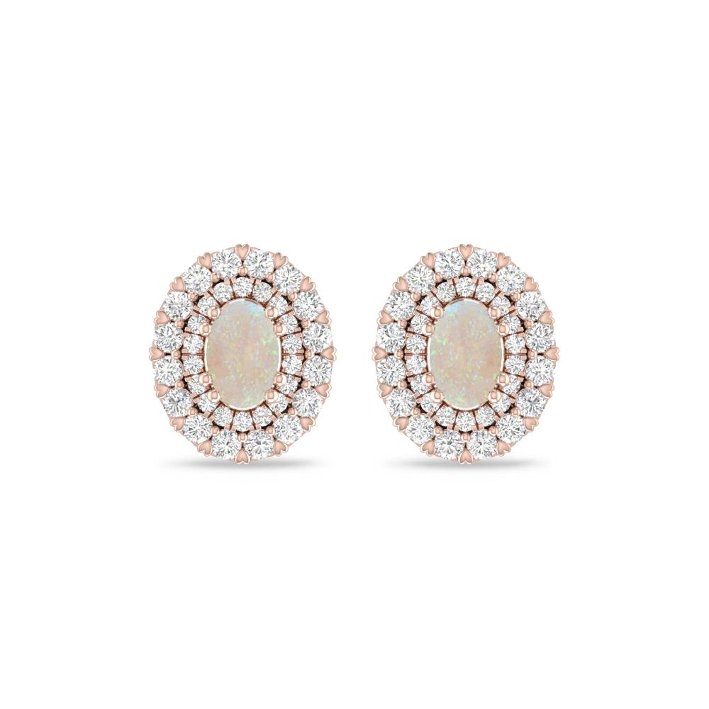 Rose Gold/White Gold - Opal