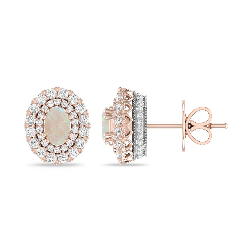 Rose Gold/White Gold - Opal