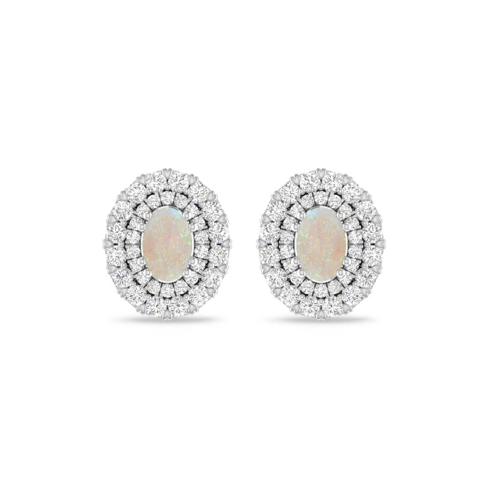 White Gold/Rose Gold - Opal