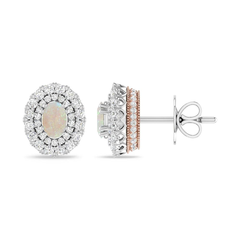 White Gold/Rose Gold - Opal