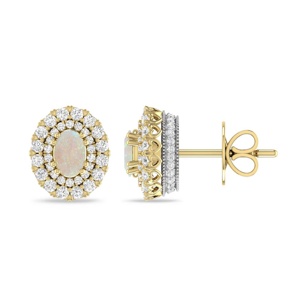 Yellow Gold/White Gold - Opal