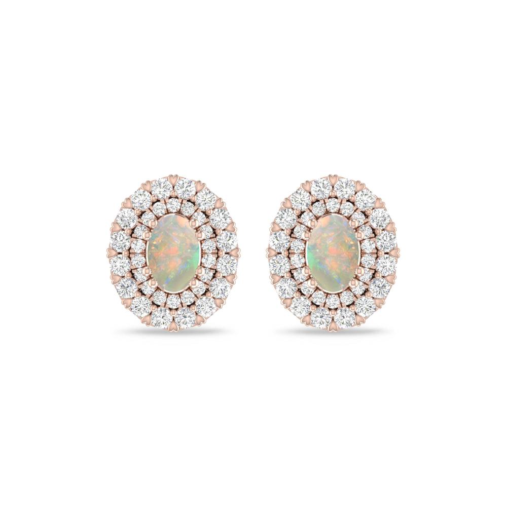 Rose Gold/White Gold - Opal