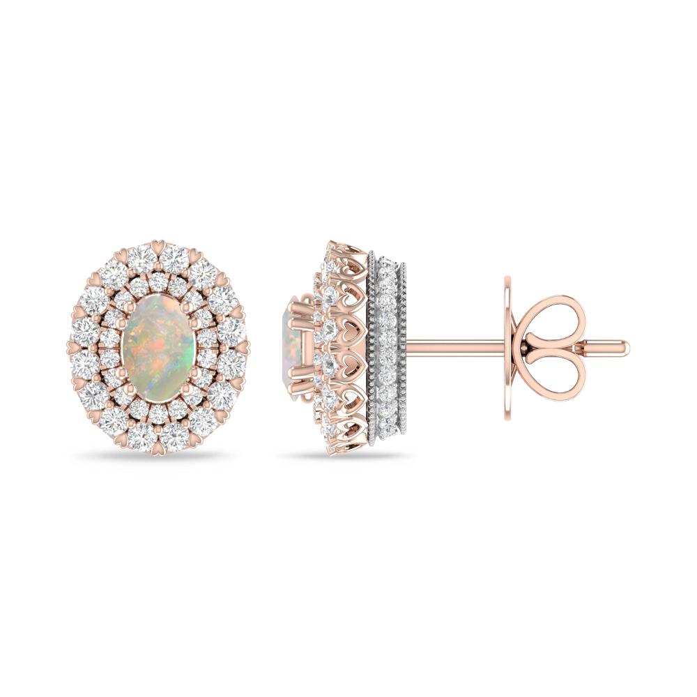 Rose Gold/White Gold - Opal