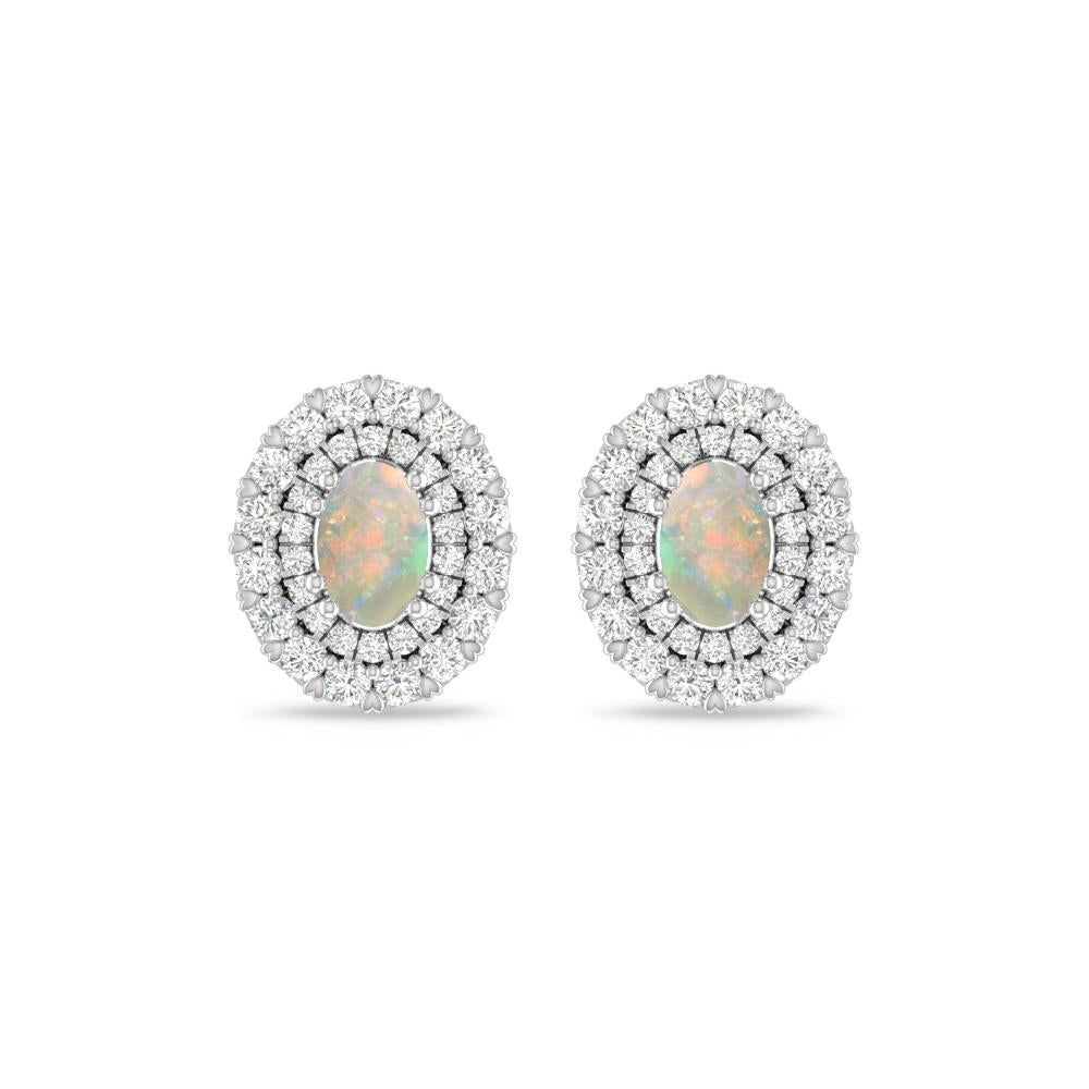 White Gold/Rose Gold - Opal