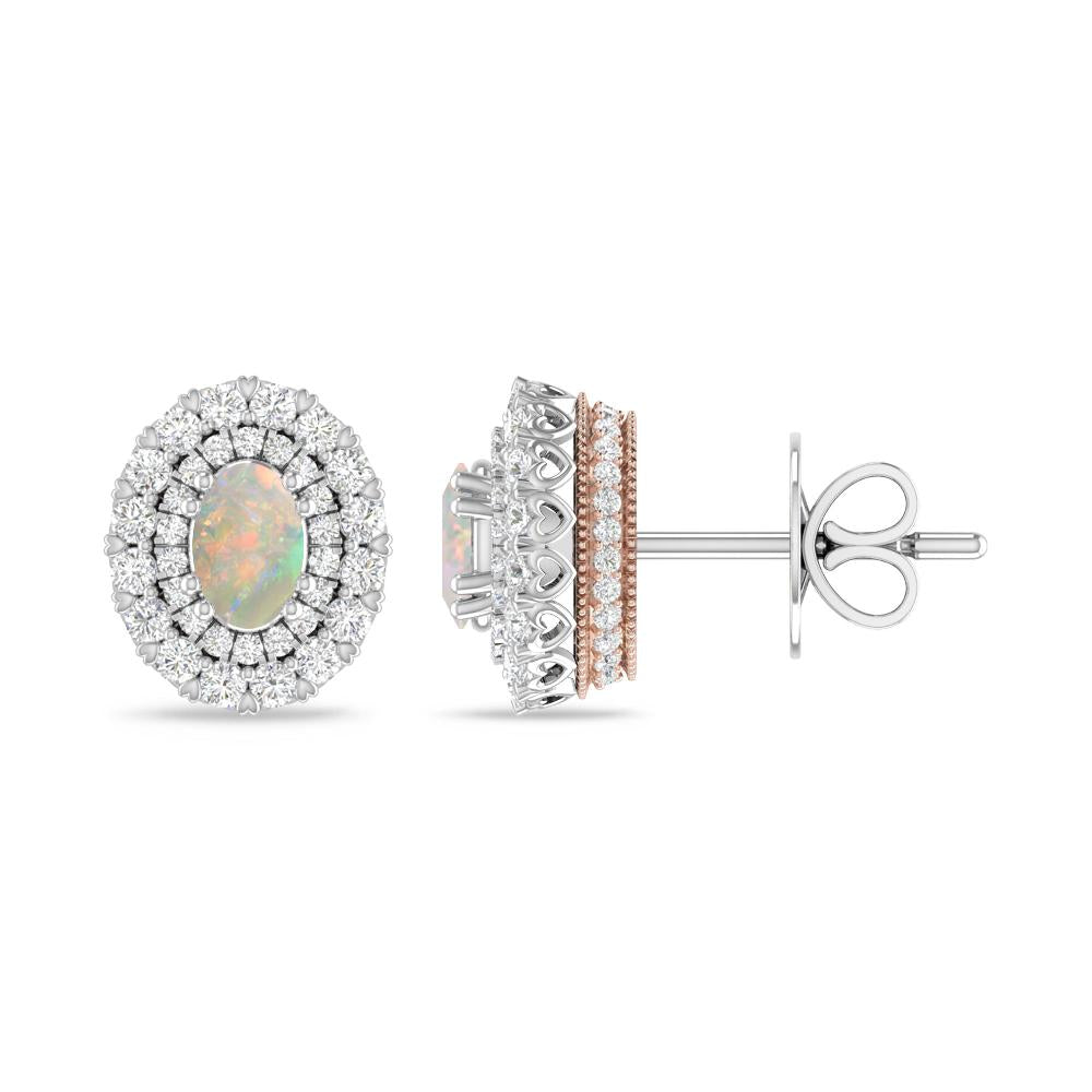 White Gold/Rose Gold - Opal