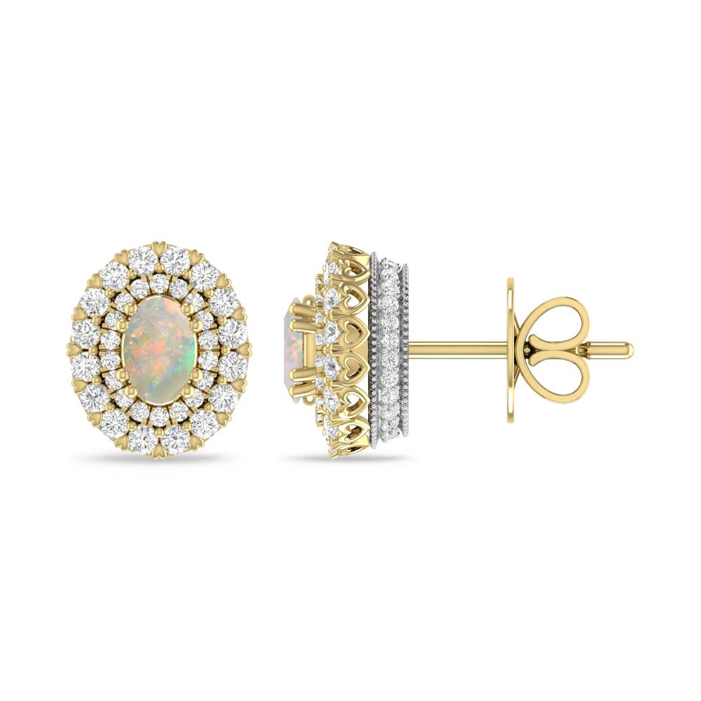 Yellow Gold/White Gold - Opal