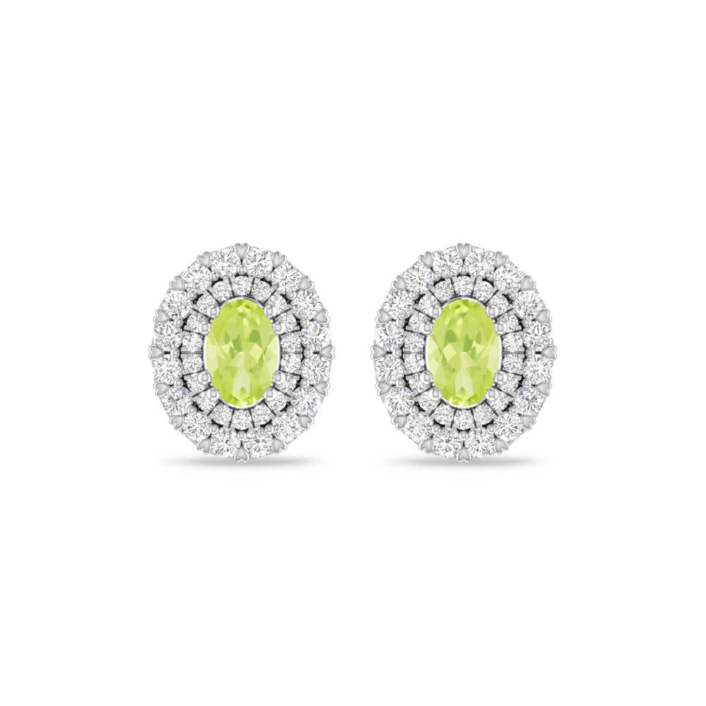 White Gold/Rose Gold - Peridot