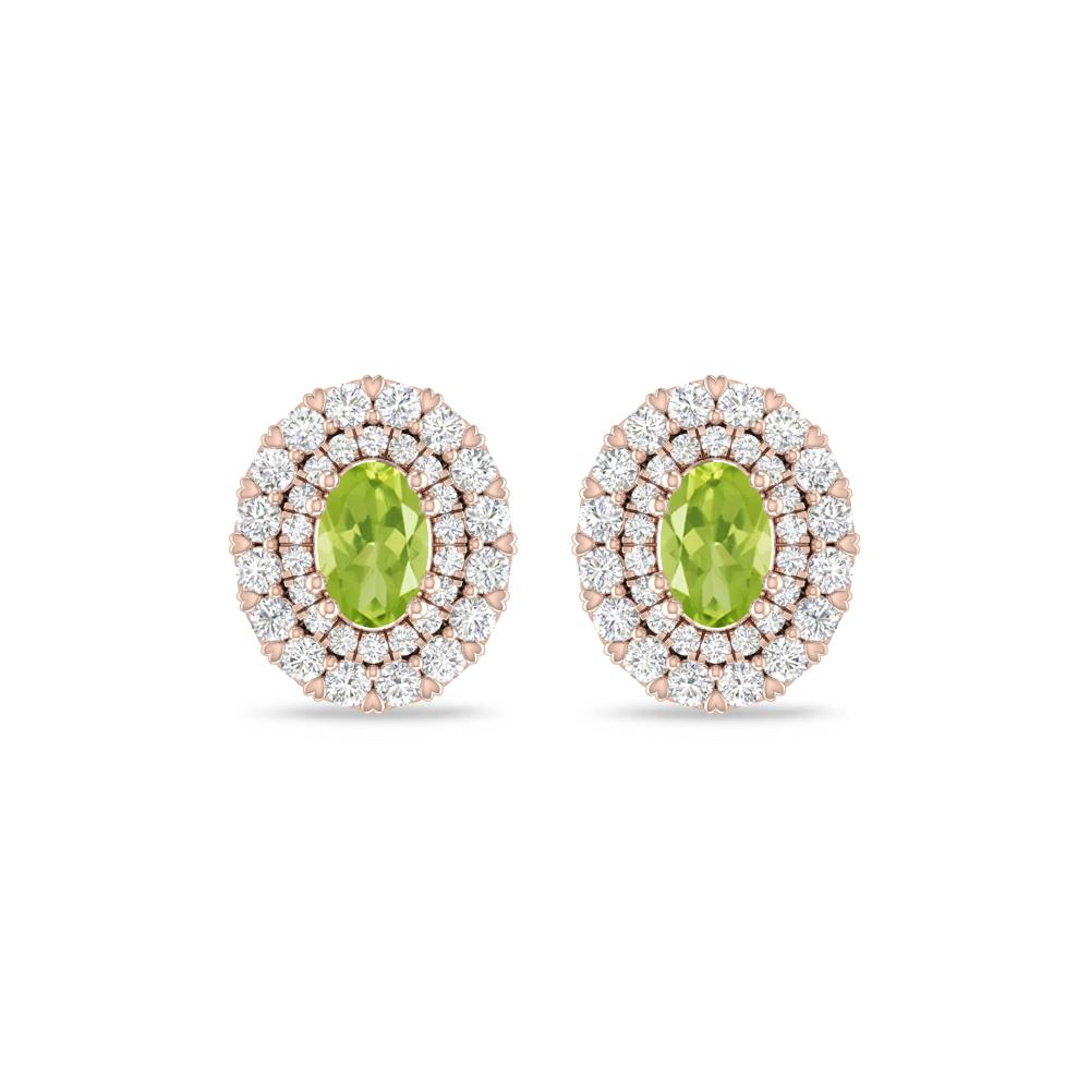Rose Gold/White Gold - Peridot