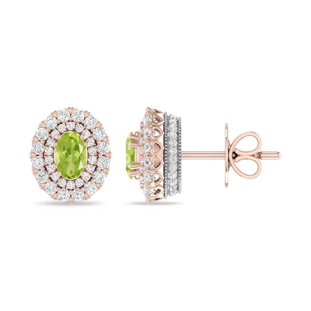 Rose Gold/White Gold - Peridot