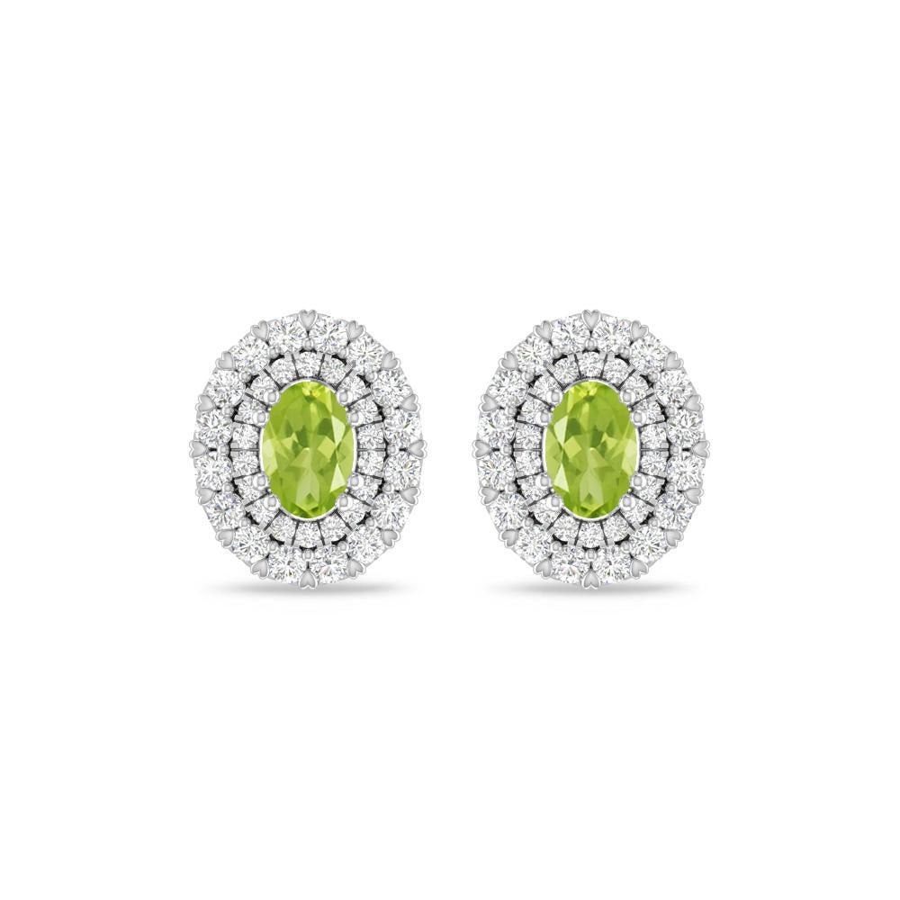 White Gold/Rose Gold - Peridot