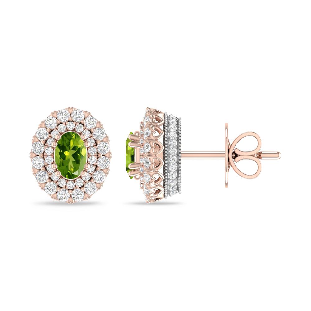 Rose Gold/White Gold - Peridot
