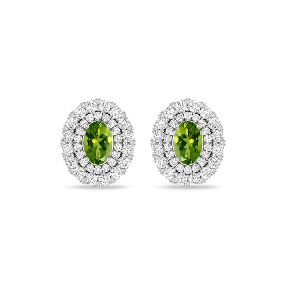 White Gold/Rose Gold - Peridot