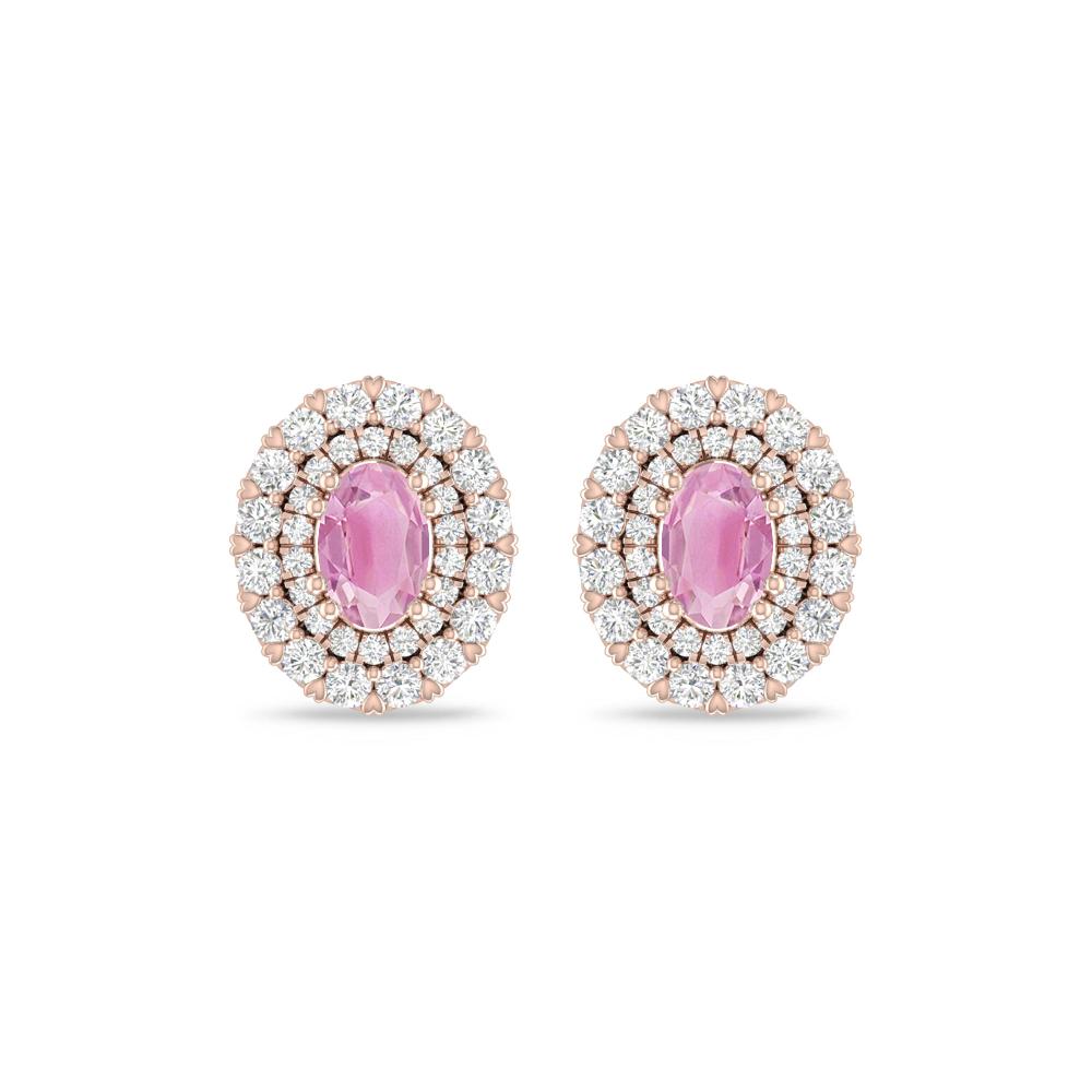 Rose Gold/White Gold - Pink Tourmaline