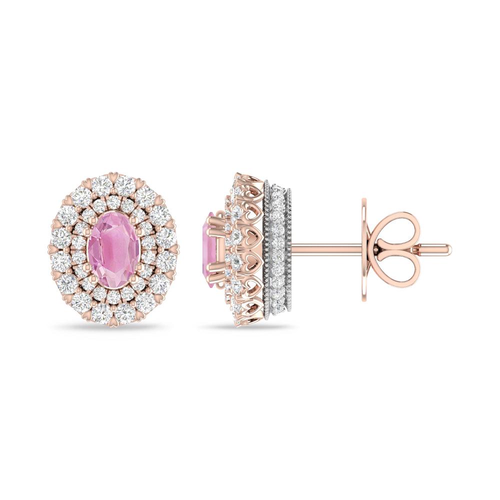 Rose Gold/White Gold - Pink Tourmaline