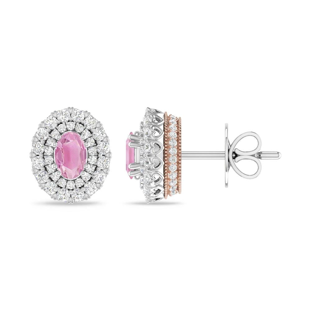 White Gold/Rose Gold - Pink Tourmaline