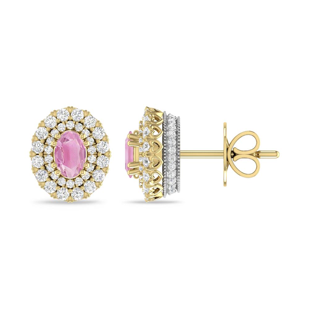 Yellow Gold/White Gold - Pink Tourmaline