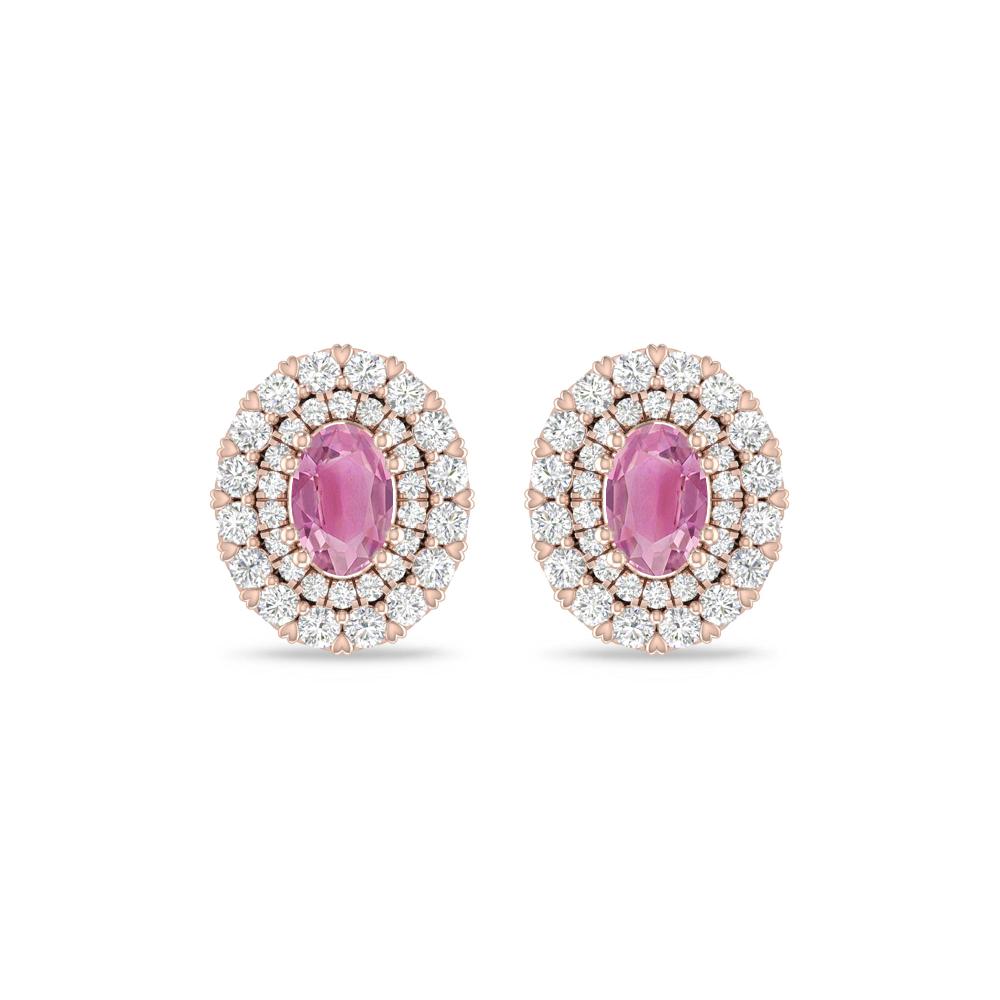 Rose Gold/White Gold - Pink Tourmaline