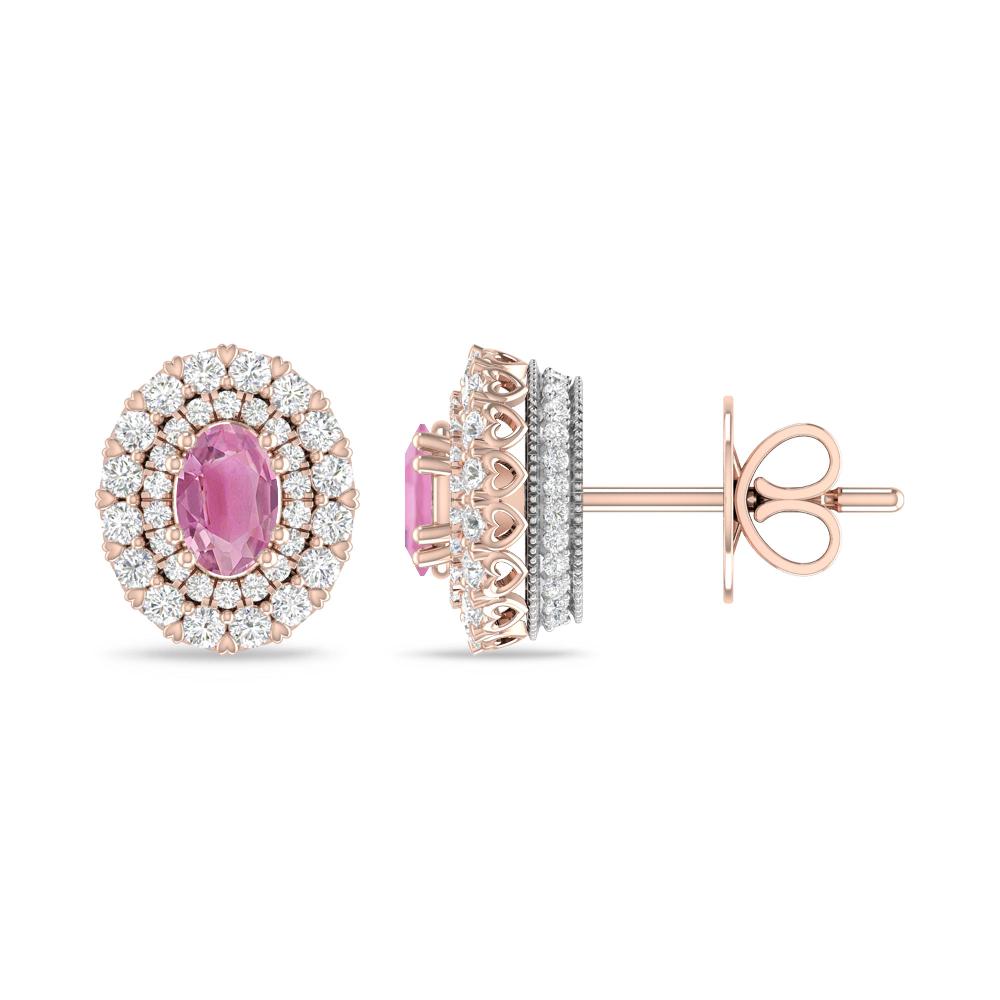 Rose Gold/White Gold - Pink Tourmaline