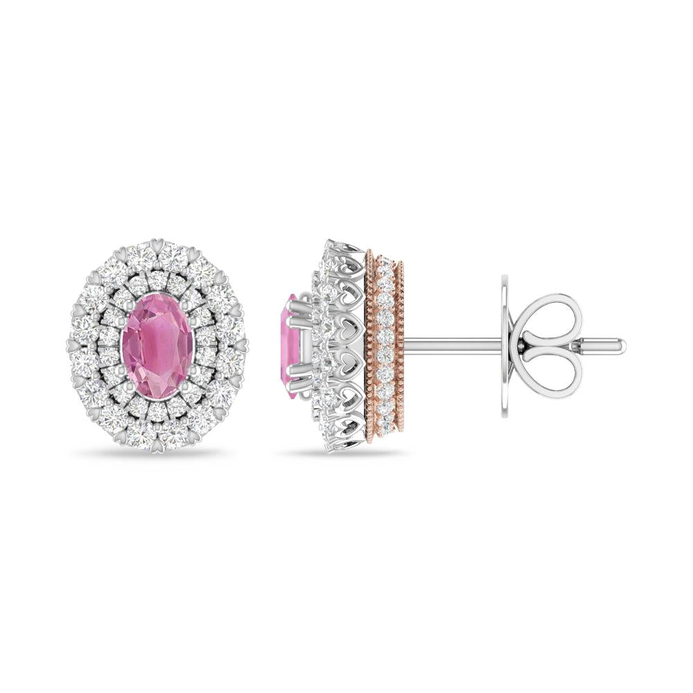 White Gold/Rose Gold - Pink Tourmaline