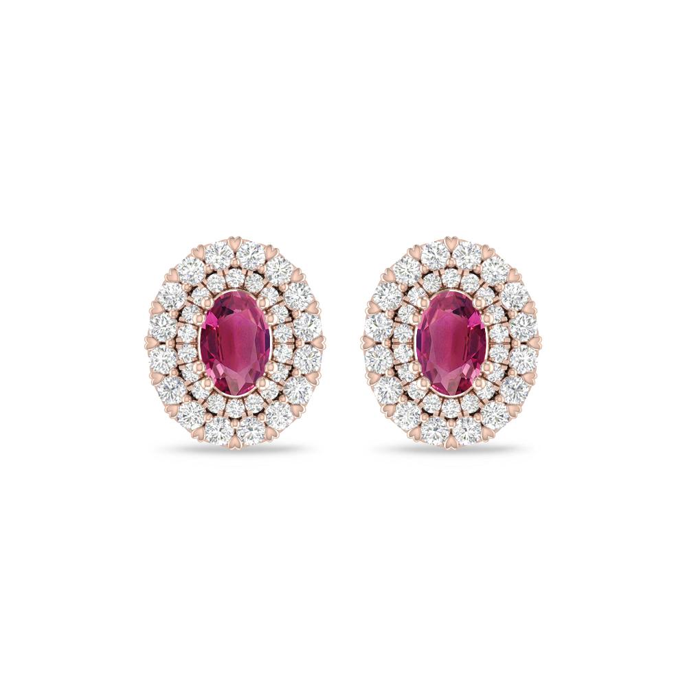 Rose Gold/White Gold - Pink Tourmaline