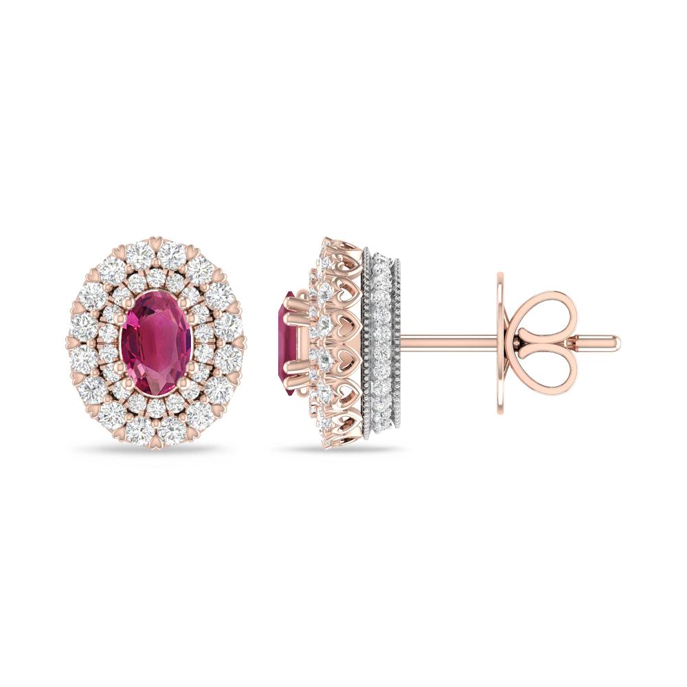Rose Gold/White Gold - Pink Tourmaline