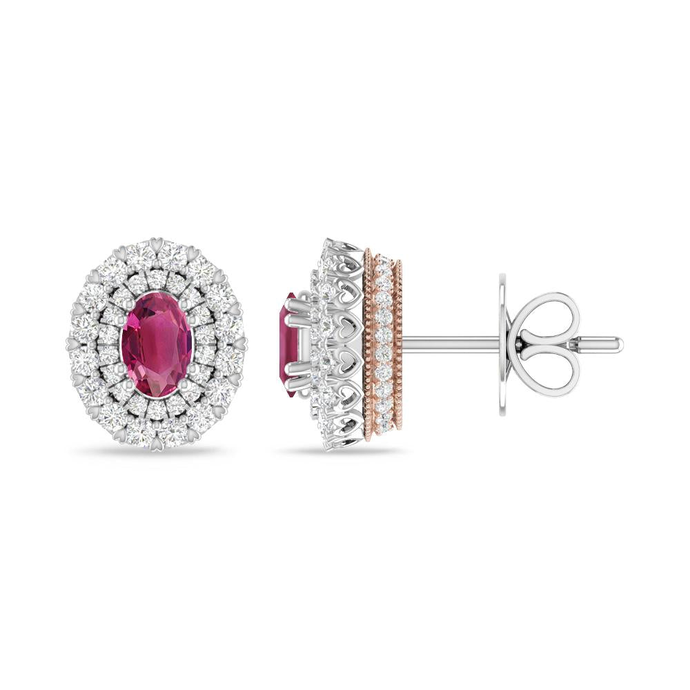 White Gold/Rose Gold - Pink Tourmaline